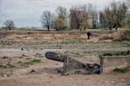 Verdwijnend water | Waal Nijmegen | Foto © Henk Beenen
